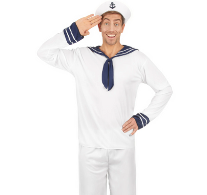Déguisement marin blanc homme
