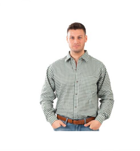 Chemise à carreau luxe vert/blanc