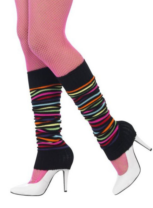 Jambières striées noires et multicolores femme