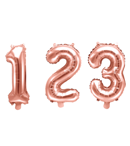 Ballon aluminium chiffre rose gold 36 cm
