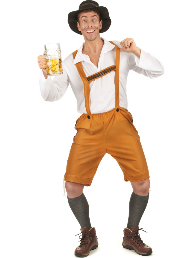 Déguisement bavarois jaune homme
