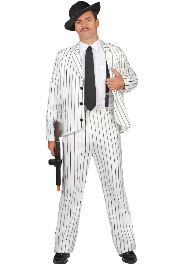 Déguisement gangster blanc homme