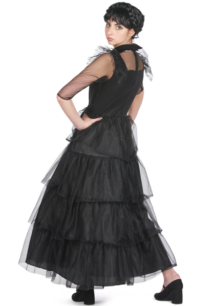 Déguisement robe de bal gothique noire femme