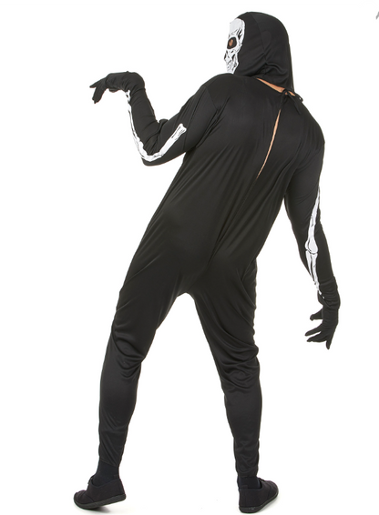 Déguisement noir squelette homme Halloween