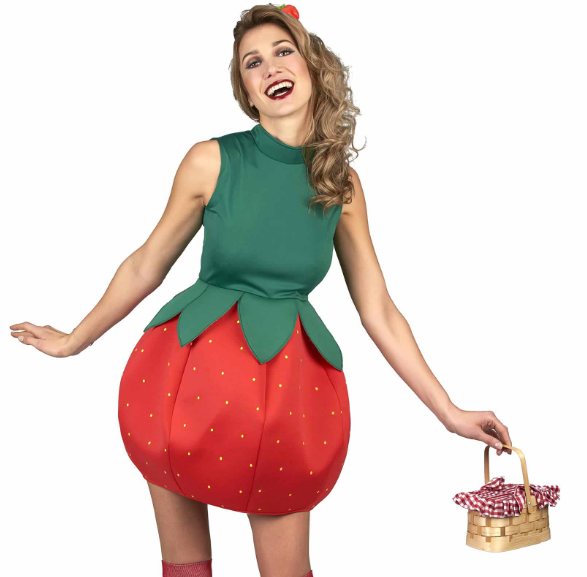 Déguisement robe fraise femme