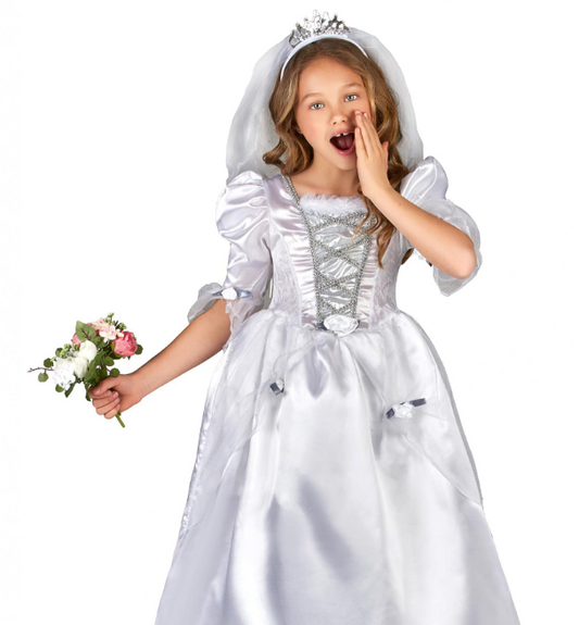 Déguisement mariée fille avec voile