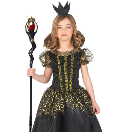 Déguisement méchante reine noire fille