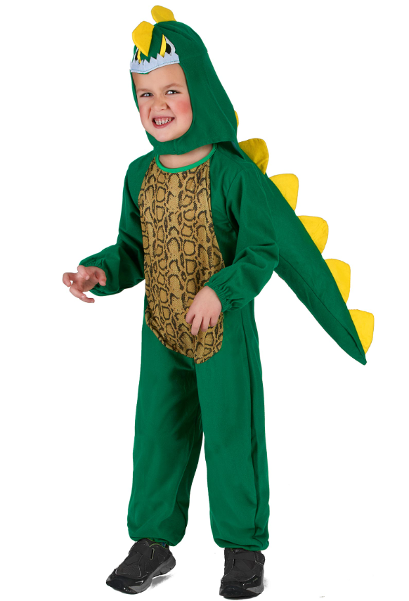 Déguisement dinosaure vert et jaune enfant