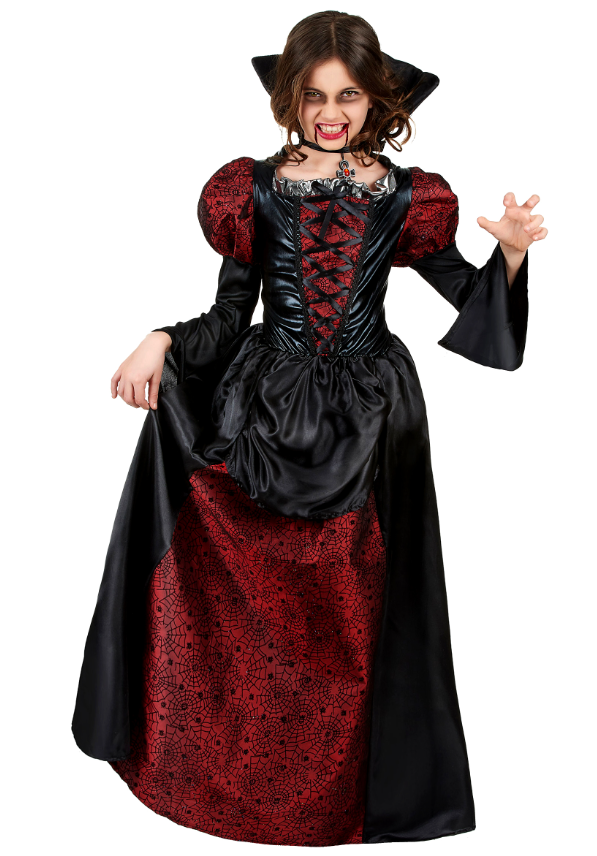 Déguisement vampire manches bouffantes fille