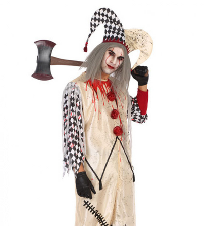 Déguisement arlequin ensanglanté homme