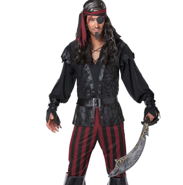 Déguisement Pirate à rayures homme