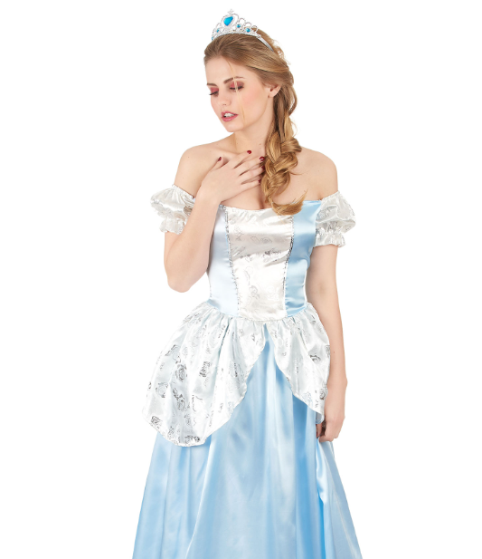 Déguisement princesse cendrillon bleue femme