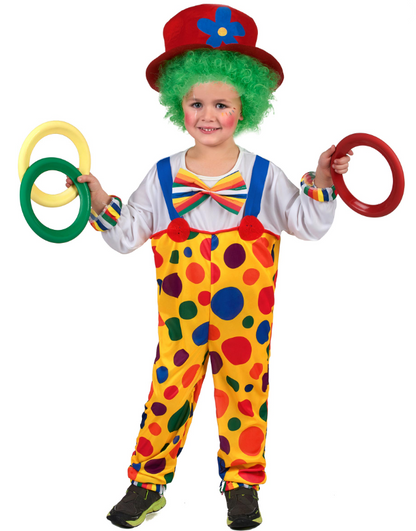 Déguisement clown à pois enfant