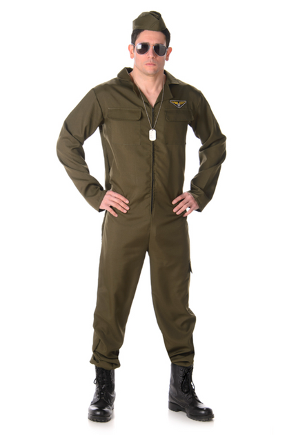 Déguisement pilote de chasse complet homme