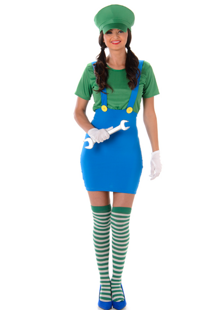Déguisement plombier vert femme