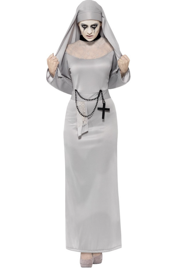Déguisement fantôme religieuse femme Halloween