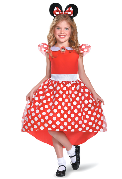 Déguisement Minnie Mouse™ rouge classique fille
