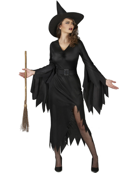 Déguisement sorcière noire sexy femme