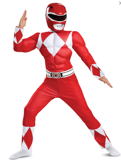 Déguisement Power Rangers™ rouge musclé enfant