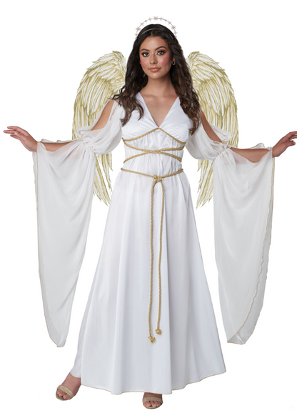 Déguisement ange divin blanc luxe femme