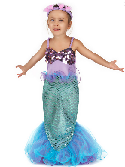 Déguisement sirène à sequins fille