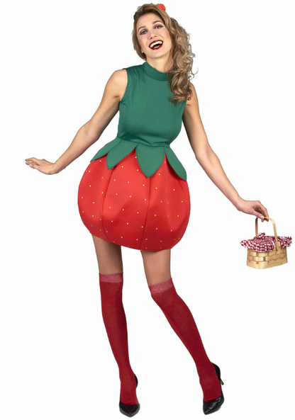 Déguisement robe fraise femme