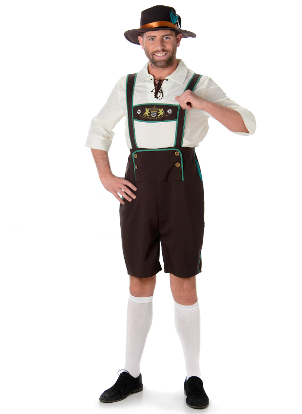 Déguisement Bavarois salopette marron homme