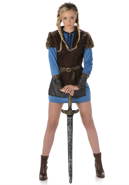 Déguisement viking bleu femme