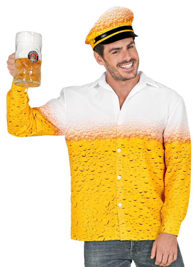 Chemise et chapeau bière adulte