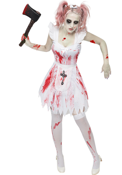 Déguisement demoiselle d'honneur zombie femme Halloween