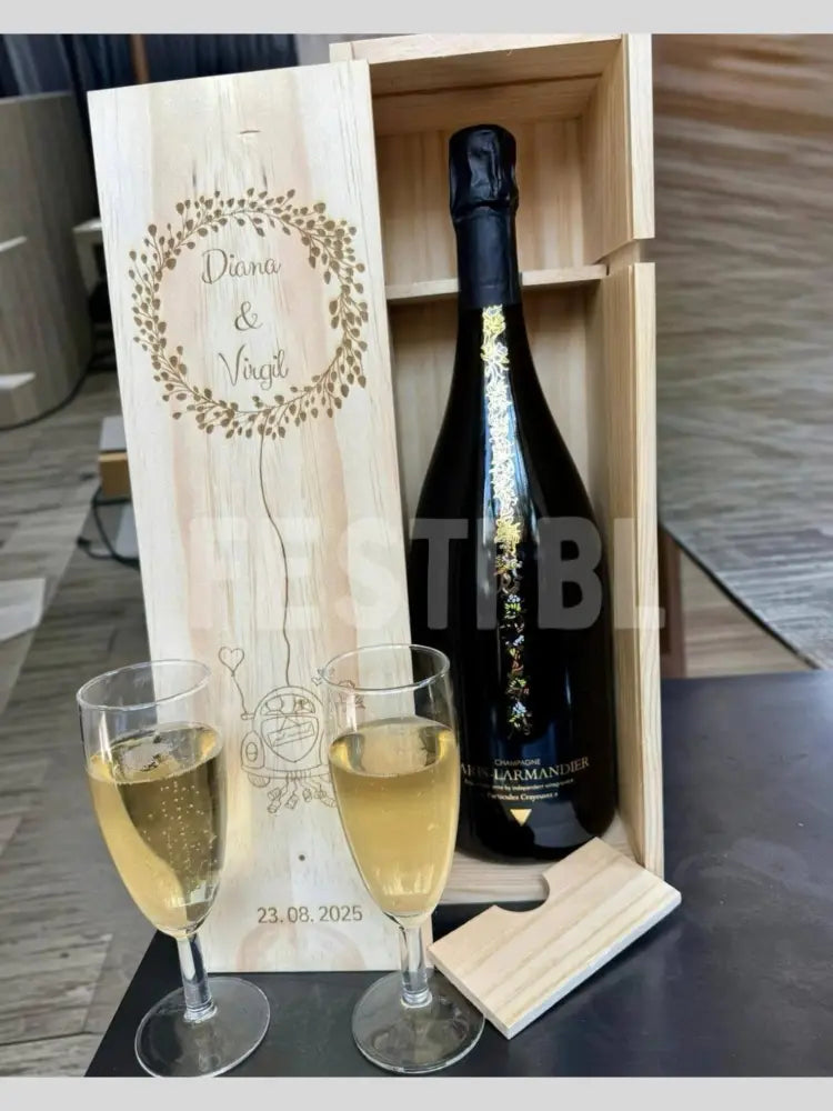 Boite à vin personnaliser en bois