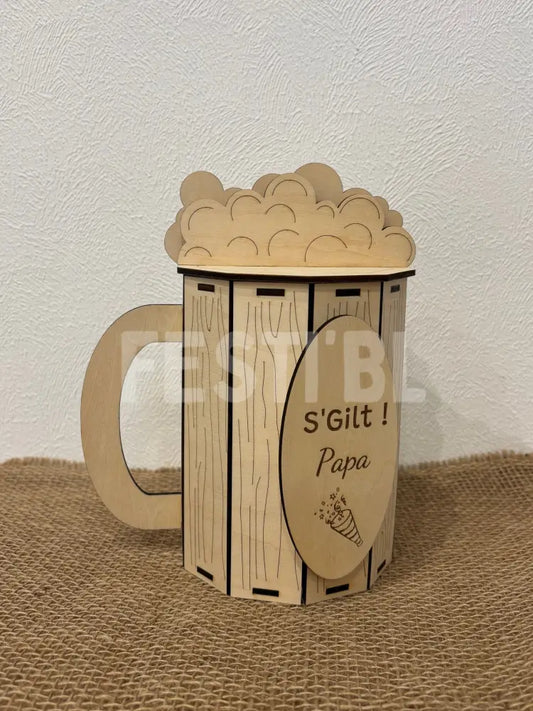 Cadeaux en forme de bière en bois
