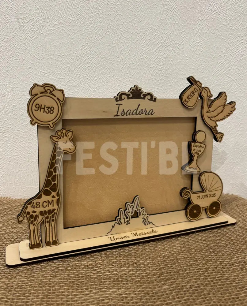 Cadre de naissance en bois personnalisé