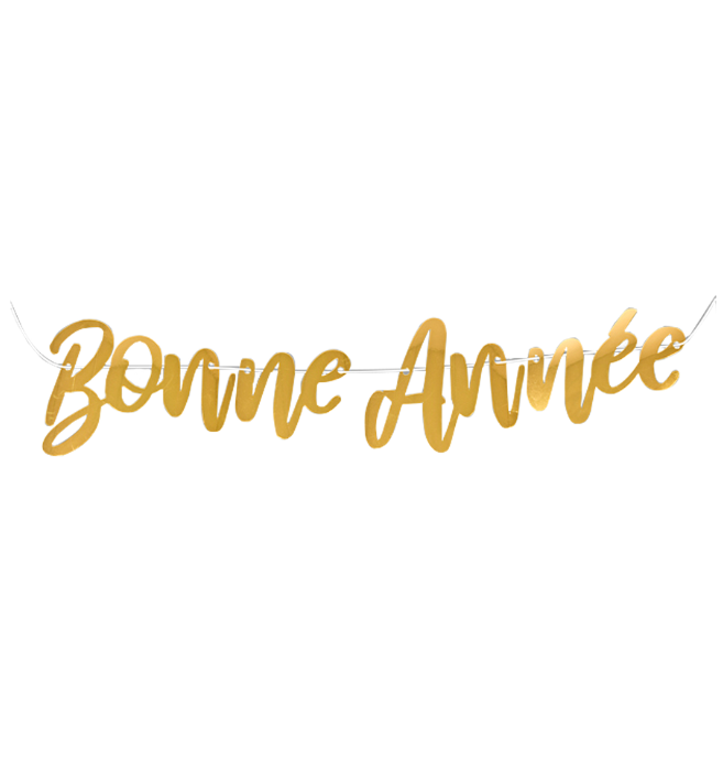 Guirlande Bonne Année dorée 120 cm