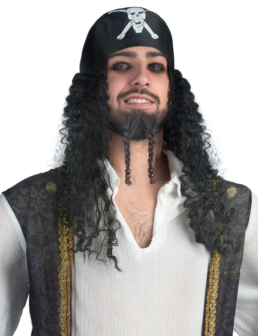 Perruque bandana pirate adulte