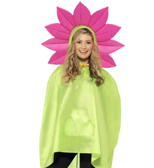 Poncho fleur adulte