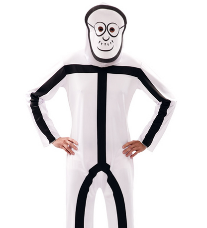 Déguisement avec masques Stickman adulte