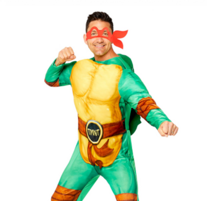 Déguisement Tortue Ninja™ luxe avec 4 masques adulte