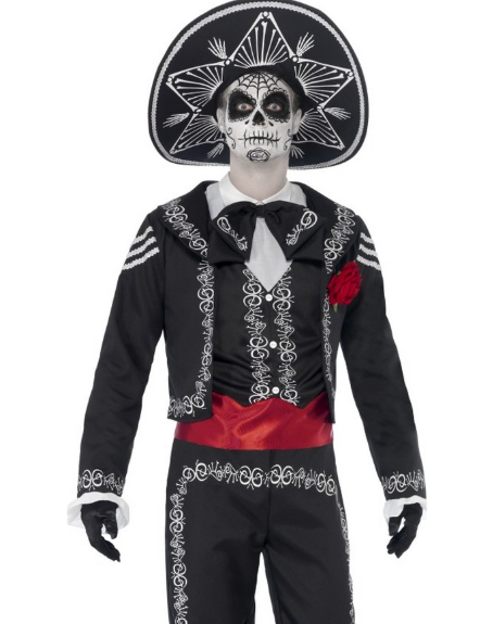 Déguisement squelette mexicain homme Dia de los muertos