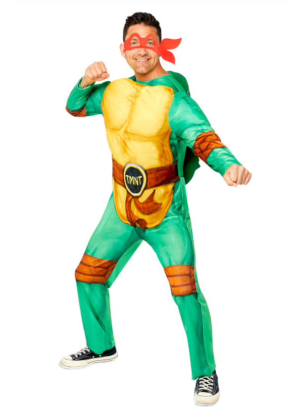 Déguisement Tortue Ninja™ luxe avec 4 masques adulte