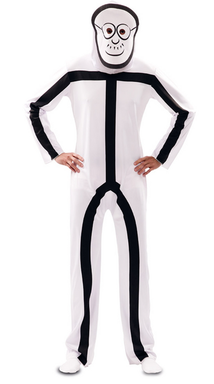 Déguisement avec masques Stickman adulte