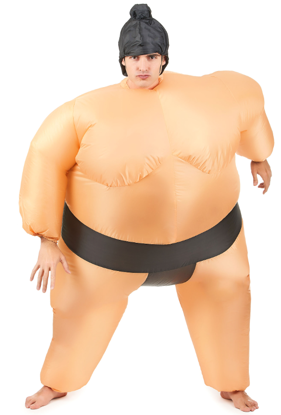 Déguisement humoristique sumo gonflable adulte