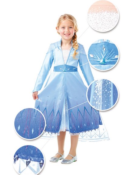 Déguisement premium Elsa La Reine des Neiges 2™ fille