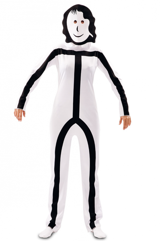 Déguisement avec masques Stickman adulte
