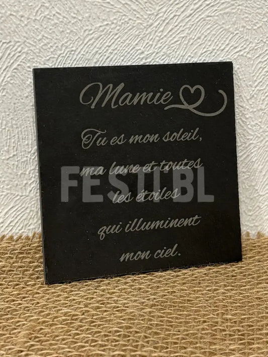 Petit carré en ardoise personnalisé