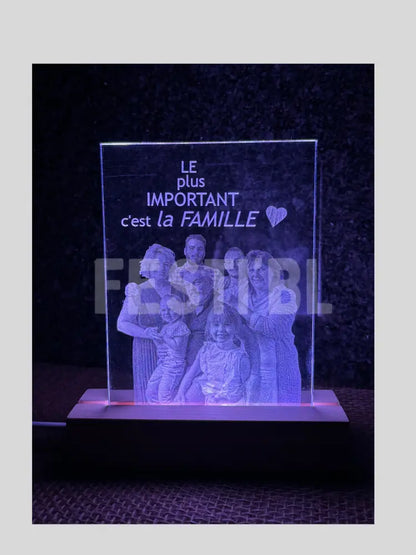 Plexiglas personnalisé avec socle lumineux