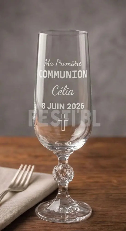 Verre a crémant gravure personnalisable
